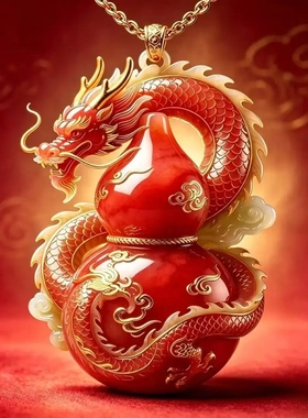 国风项链黑龙水运葫芦纳福吉祥