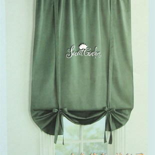 出口美国气球帘提拉帘t升降帘窗帘遮光布艺客厅阳台卧室成品