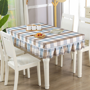 餐桌布布艺长方形桌套简约学生书桌台布客厅家用茶几W套罩床柜盖