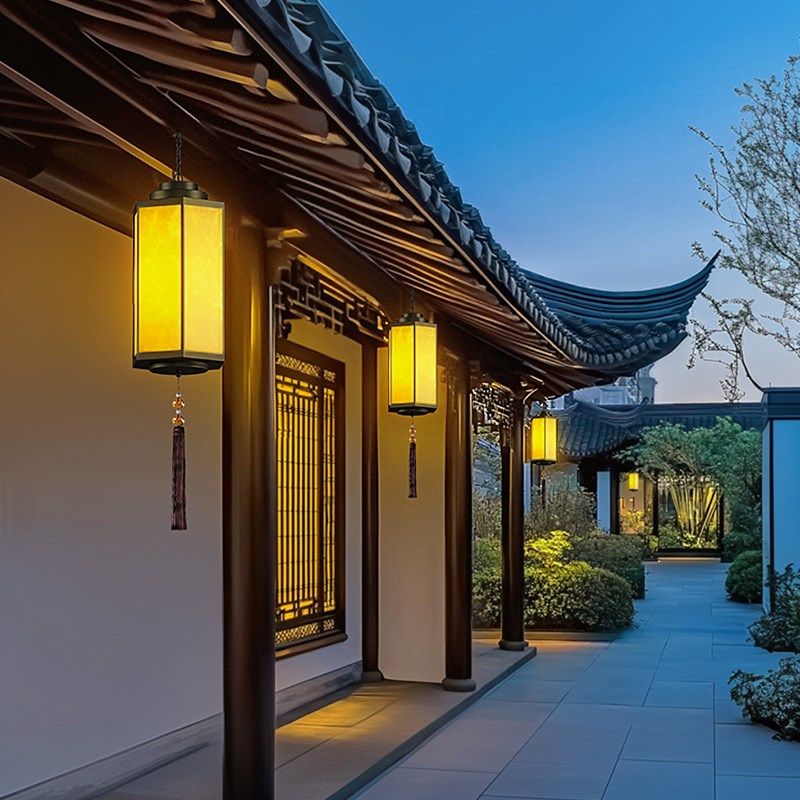 新中式户外吊灯火锅店庭院门头别墅屋檐下防水商铺中W国风串联灯,家装灯饰光源,客厅吊灯,淘宝优惠券,粉丝福利购,淘宝优惠卷