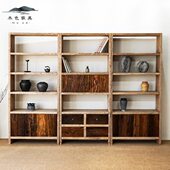 中式 侘寂茶叶实木摆件风收纳架置物架多宝阁展示柜简约茶室博古架