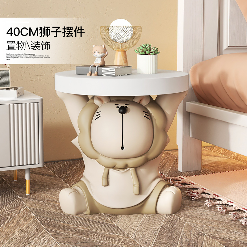 狮子床头沙发旁茶几托盘客厅落地摆F件家居饰品电视柜装饰乔迁礼