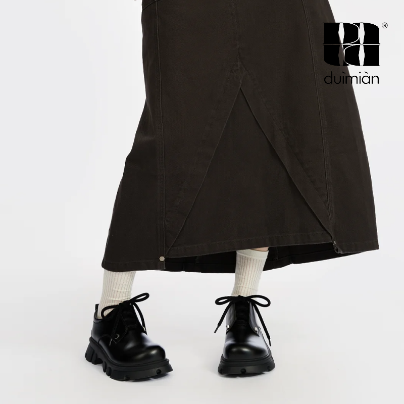 对面黑色德比鞋通勤休闲大头鞋