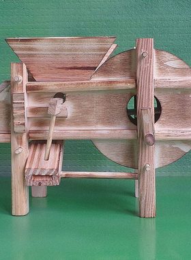 农用工具模型谷风车工艺品复古微缩农具打谷机吹谷机模型桌面摆设