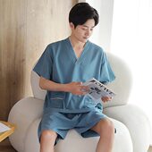 高档大码 棉雪肤绒情侣装 桑拿按摩服洗浴浴衣 汗蒸服男女款 新款