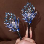 轻奢水钻羽毛扭扭夹懒人盘发器精致优雅后脑勺丸子头卷发器盘发杆