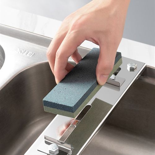 不锈钢磨刀架家用水槽磨刀石支架可调节磨刀固定防滑架子磨刀神器