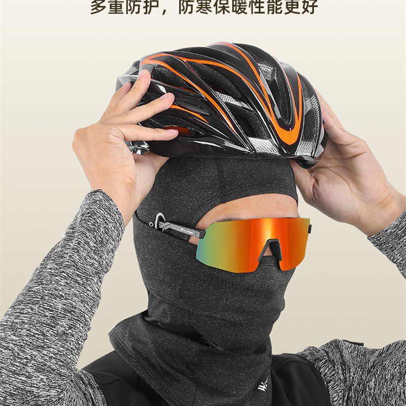西骑者骑行头套加绒保暖秋冬季摩托车电动自行车头盔内衬骑行装备