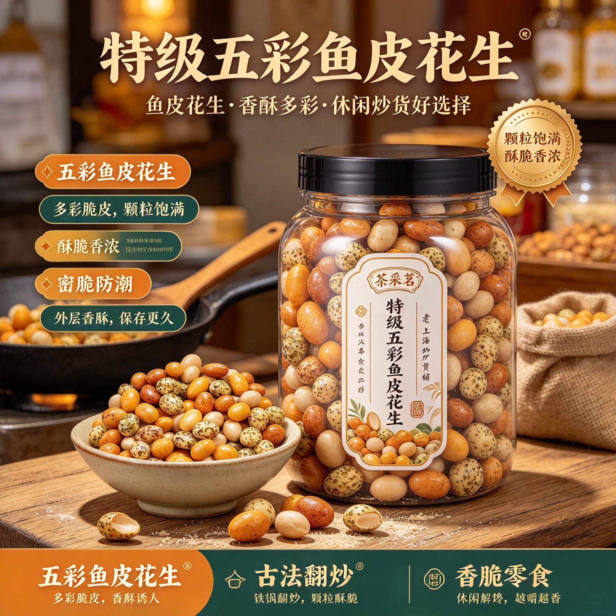 香酥脆皮日本豆500g罐装怀旧