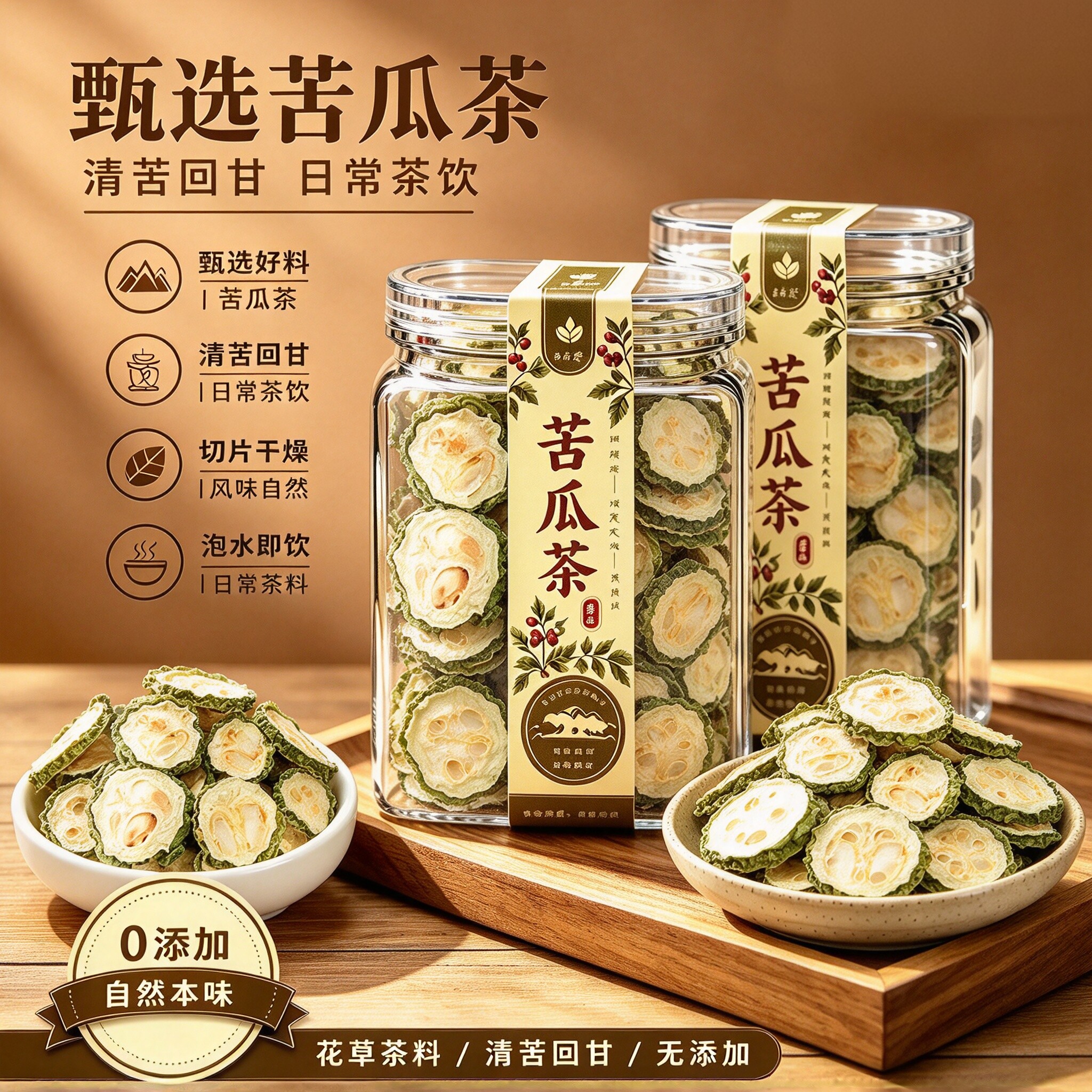 原味天然新货苦瓜片泡水喝