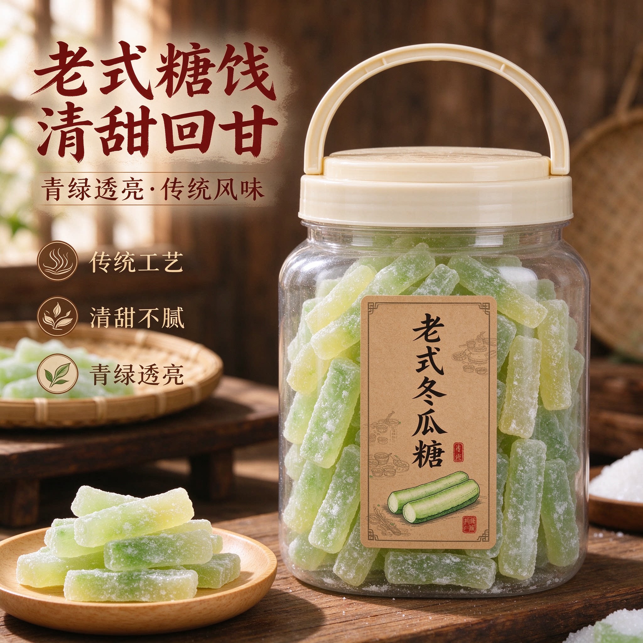 正宗老式冬瓜糖蜜饯怀旧零食