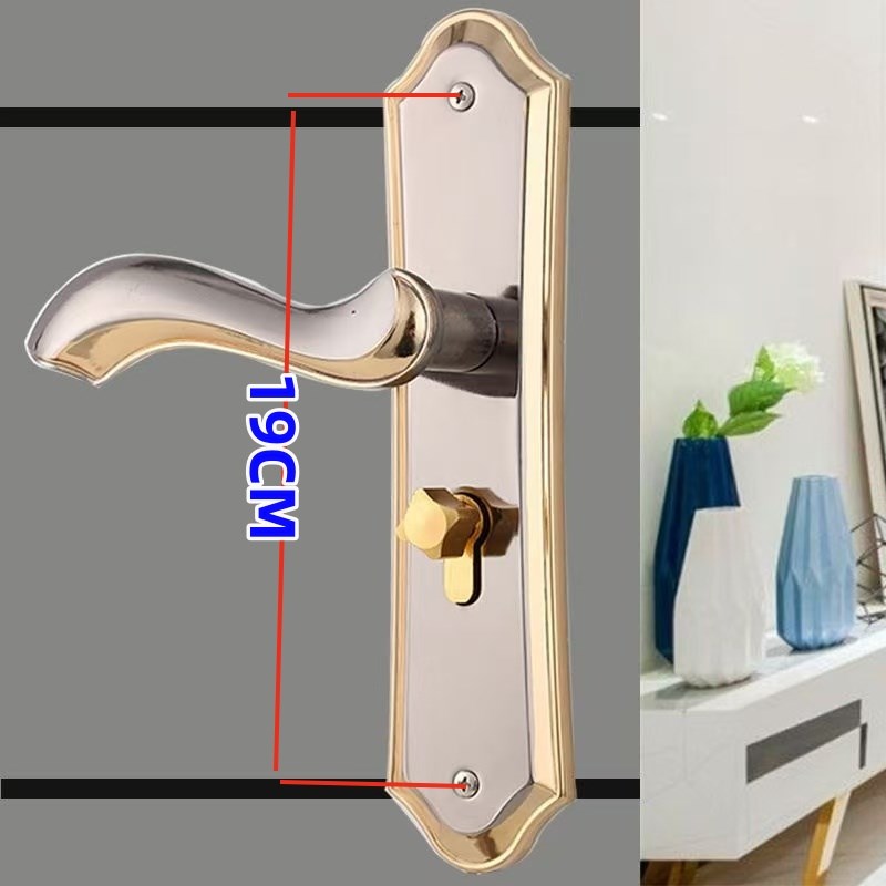 欧式双舌静音门锁现代简p约黑色新安装卧室内门屋里家用锁加厚771