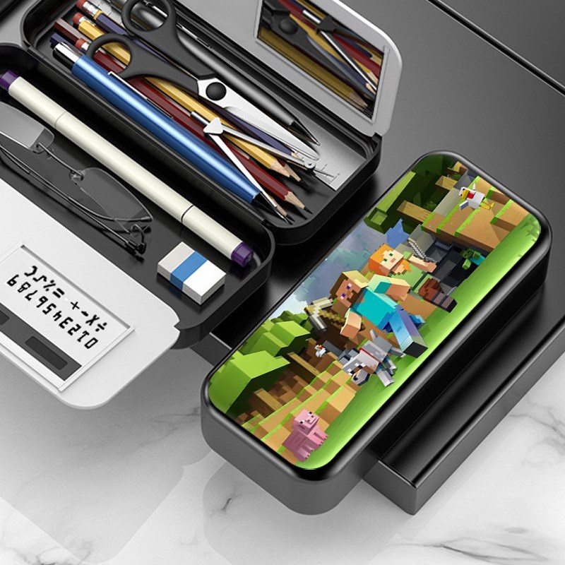 我的世界多功能学生文具盒男女生D大容量小学初中收纳盒笔盒笔袋