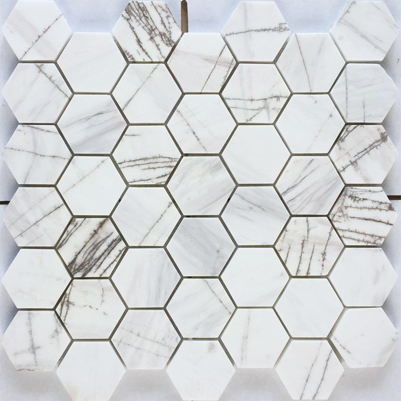 爵士白六边形马赛克n瓷砖吧台石材白色大理石卫生间淋浴房地砖浴