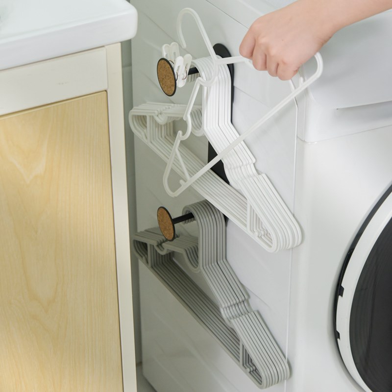磁吸晾衣架收纳神器阳台洗衣机夹缝整理存放夹子磁铁置物挂架壁挂