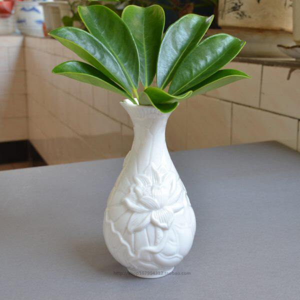 现代家居装饰插花瓶佛前插画器供佛圣水瓶净水瓶莲花瓶莲花陶瓷瓶