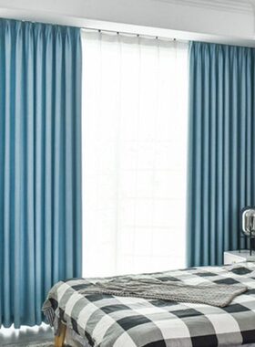 Z浅蓝色10臻 D纤维 遮光窗帘 米远52 9以下Y-Y-混合