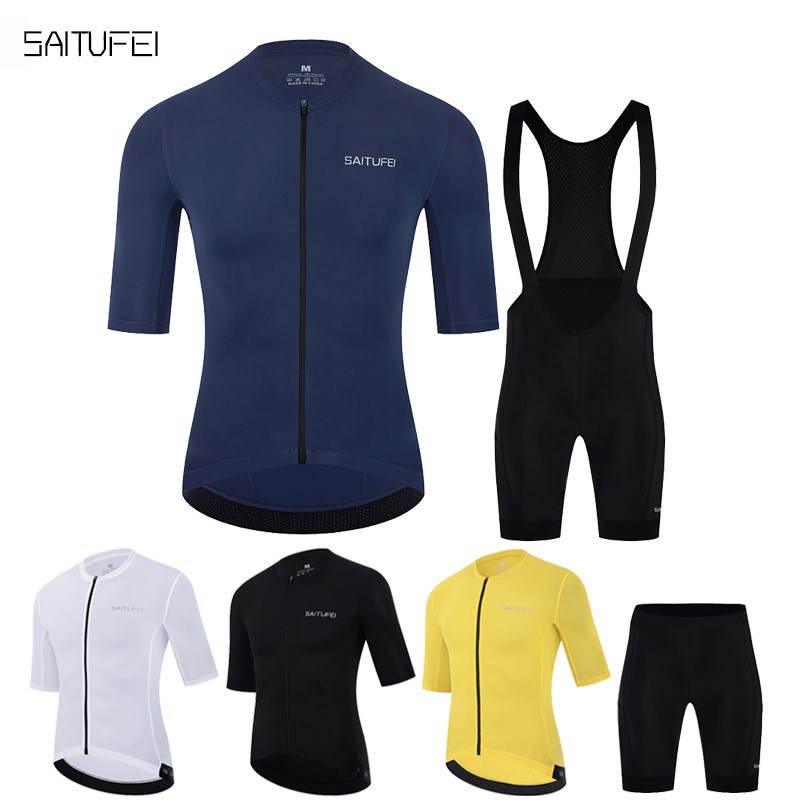 新款夏季公路自行车骑行服短袖套装男女速干透气上衣修身背带短裤