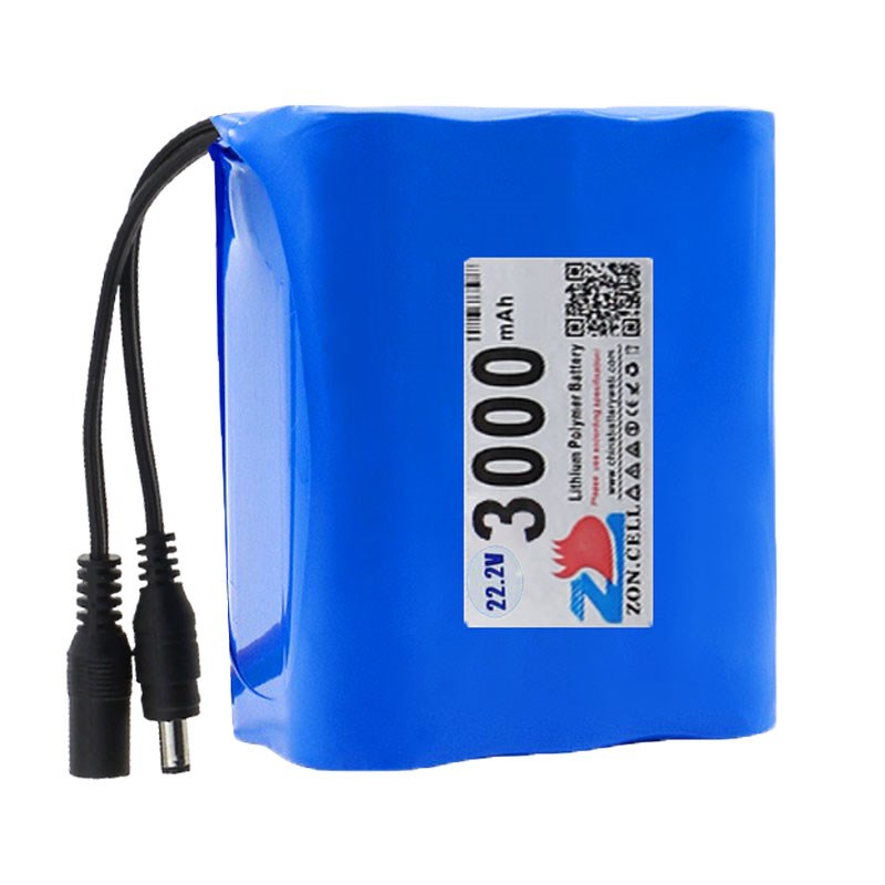 中顺芯22.2V按摩器材照明监控设备18650防爆圆柱锂电池组6串21.6V