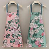 口袋防水围裙餐厅腰厨房带工作服女围碎花夏季 调节h田园大风 新款