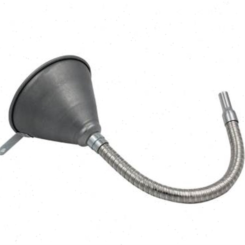 不锈钢i加油h汽车摩托不锈钢可漏斗加油弯曲大号特X铁质滤网带过