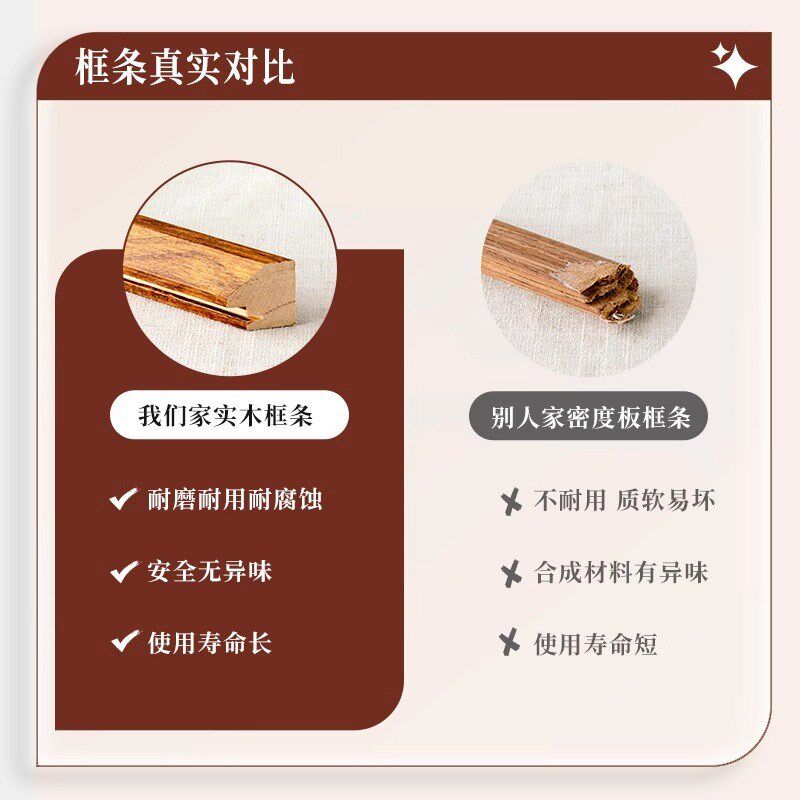 创意实木a质大好河山六连框相框画框摆台人民币行行行装饰创意礼