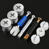 衣橱柜子三合一连接件预埋件木工紧固件螺母轮偏隔板螺丝柜家具心