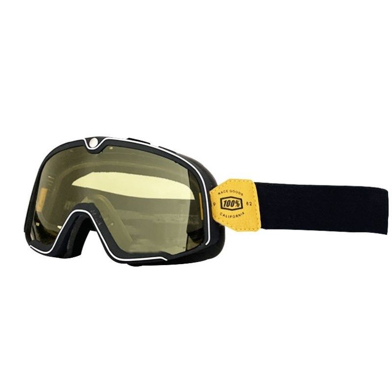 百分百摩托车防风沙护目镜 哈雷复古骑行3/4头盔半盔户外男女风镜