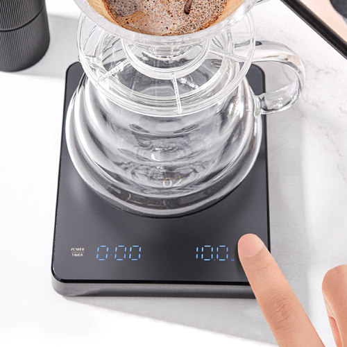 手冲器具专用咖啡电子秤意式称重计时咖啡秤充电小型厨房烘焙克秤