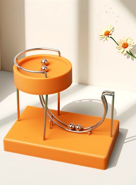 创意解压桌面永动球摆件模型科技永动机小球循环磁力玩具逗猫礼物