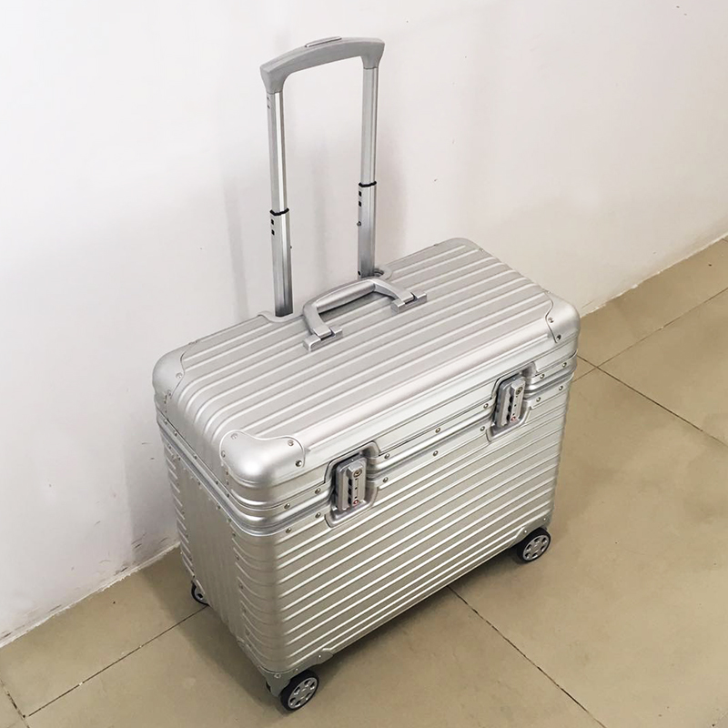 全铝合金摄影拉杆箱行李箱旅行箱工具箱上开盖密码登机箱红酒女男