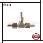 316L不锈钢等径对焊焊接三通接头 10mm平垫焊接管接头