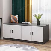 高60简约飘窗柜阳台收纳储物柜长条坐柜经济型窗边矮柜被柜可定制