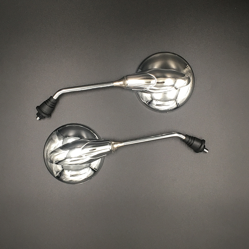 宗申比亚乔踏板女装车电镀后视镜FLY125-150淑女100BYQ50QT/100T