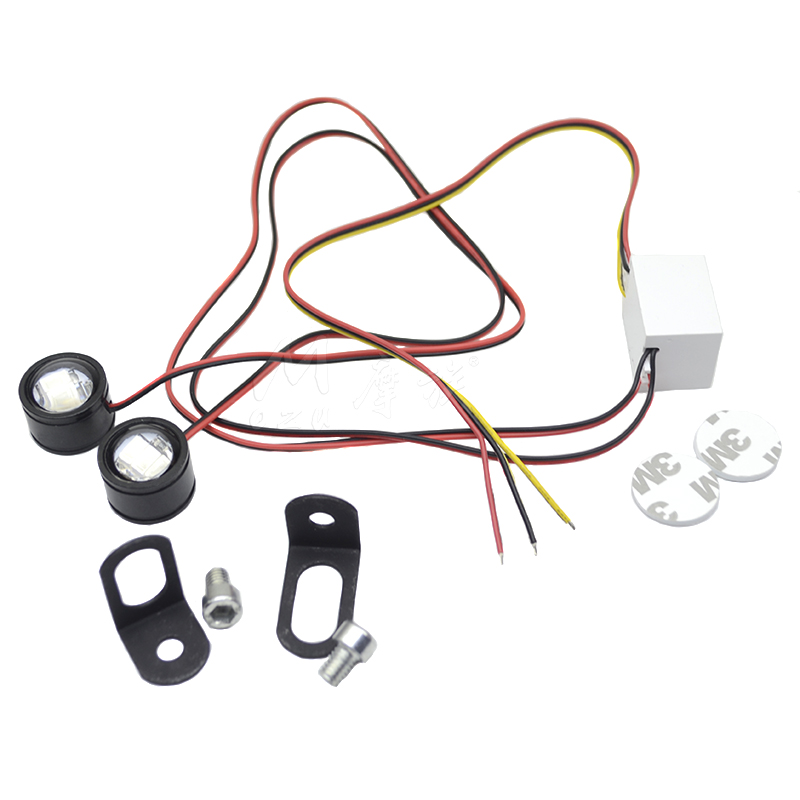 电瓶电动车爆闪led七彩灯泡48v踏板摩托车改装72V刹车后尾灯流氓