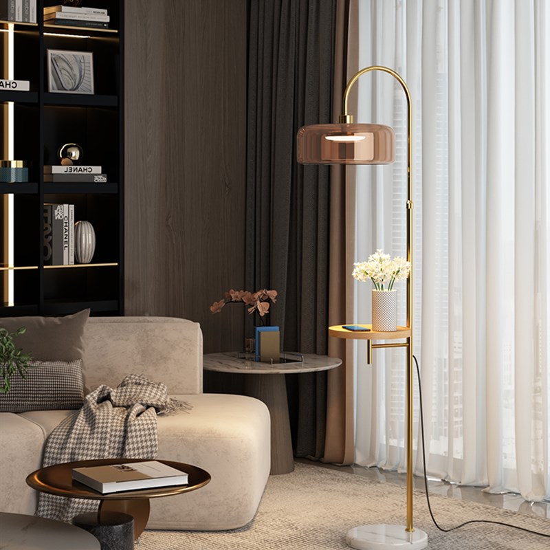 极简落地灯,客厅沙发,茶几,创意艺术,卧室床头,高端氛围台灯
