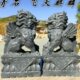 青石飞天石麒麟石雕瑞兽公司家用看门一对石雕麒麟带翅膀原石雕刻