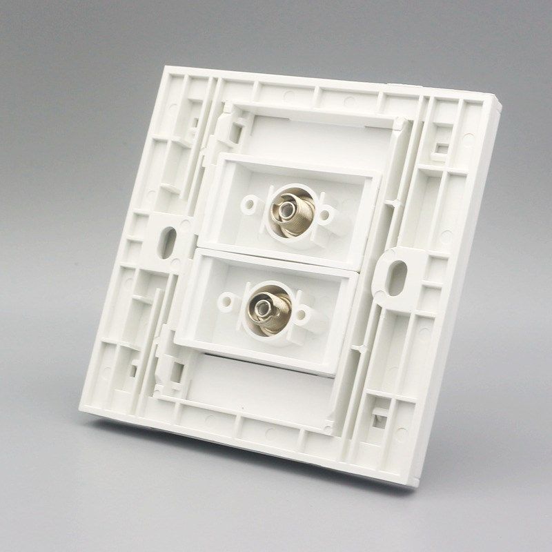 二位FC光纤面板86型光口墙壁插座法兰盘单模光钎宽带网络信息插座