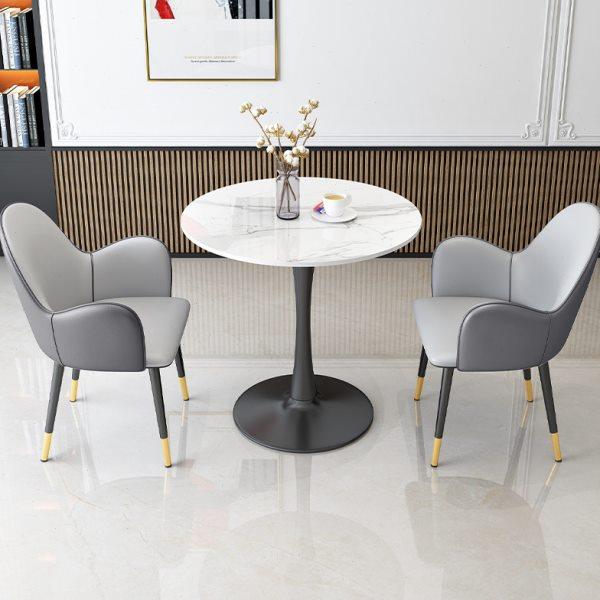 商务接待洽谈桌椅组合一桌二椅岩板小圆桌两椅三件套阳台休闲桌椅,住宅家具,岩板餐桌,淘宝优惠券,粉丝福利购,淘宝优惠卷