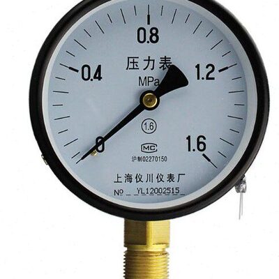 上海仪川压力表径向0-1.6MPaY100水压表蒸汽灭菌器蒸发器压力表