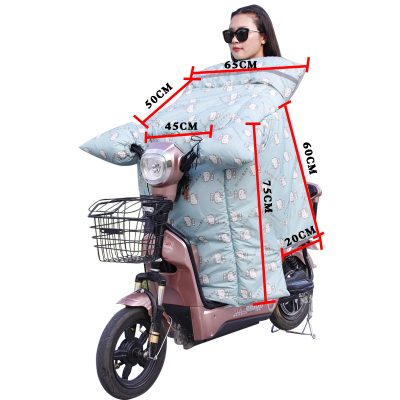 冬天小型电动摩托加厚加绒双面防水电瓶自行车防寒保暖挡风被冬季