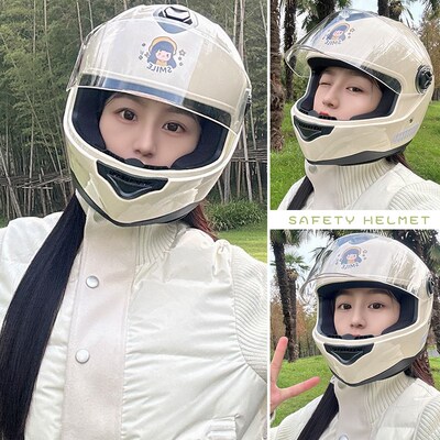 新国标电动电瓶车头盔男女士四季通用冬季冬天全盔可爱保暖安全帽