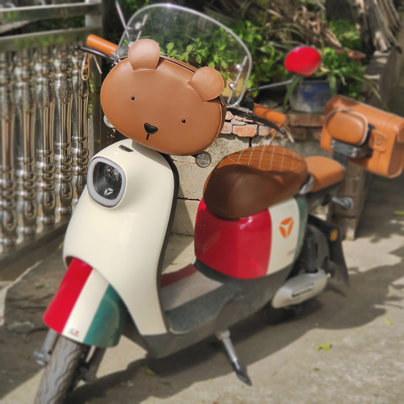 维尼熊车头挂包电动摩托车踏板车尾包骑士包复古装饰改装配件大全