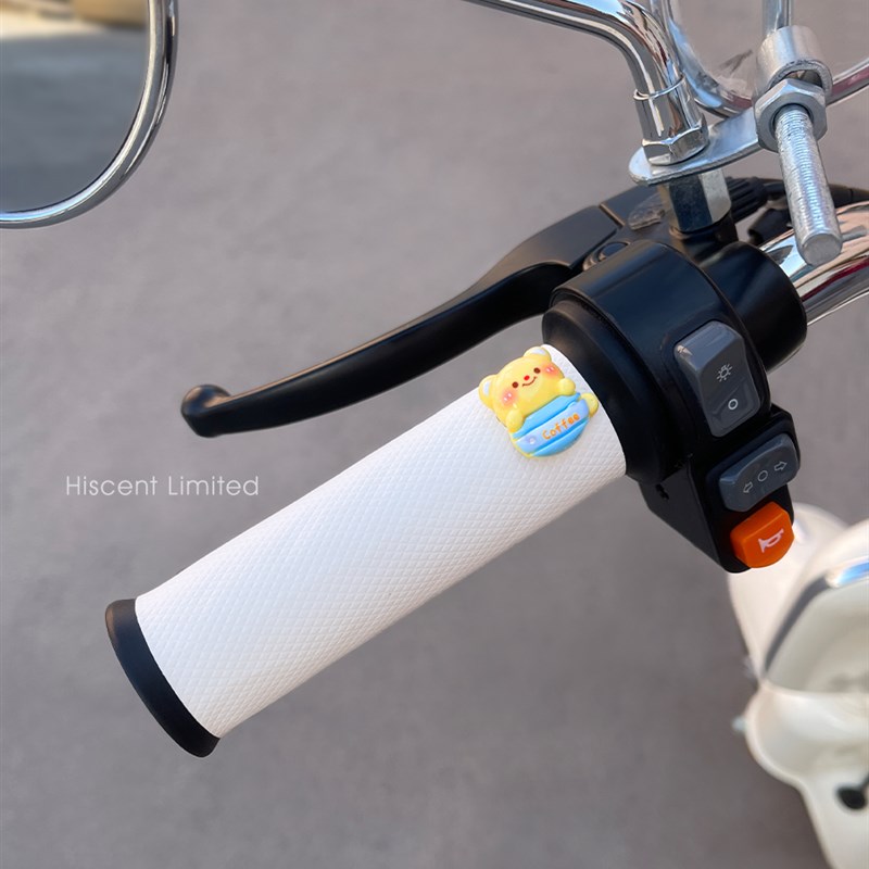 摩托车电动车把手套透气防水吸汗装饰贴夏季网格卡通可爱把手套