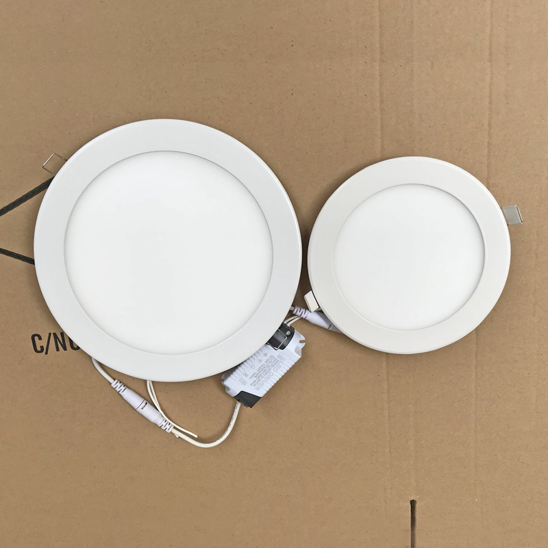 铝材圆形LED面板暗装吊顶孔洞灯卧室客厅照明天花筒灯防水卡扣灯