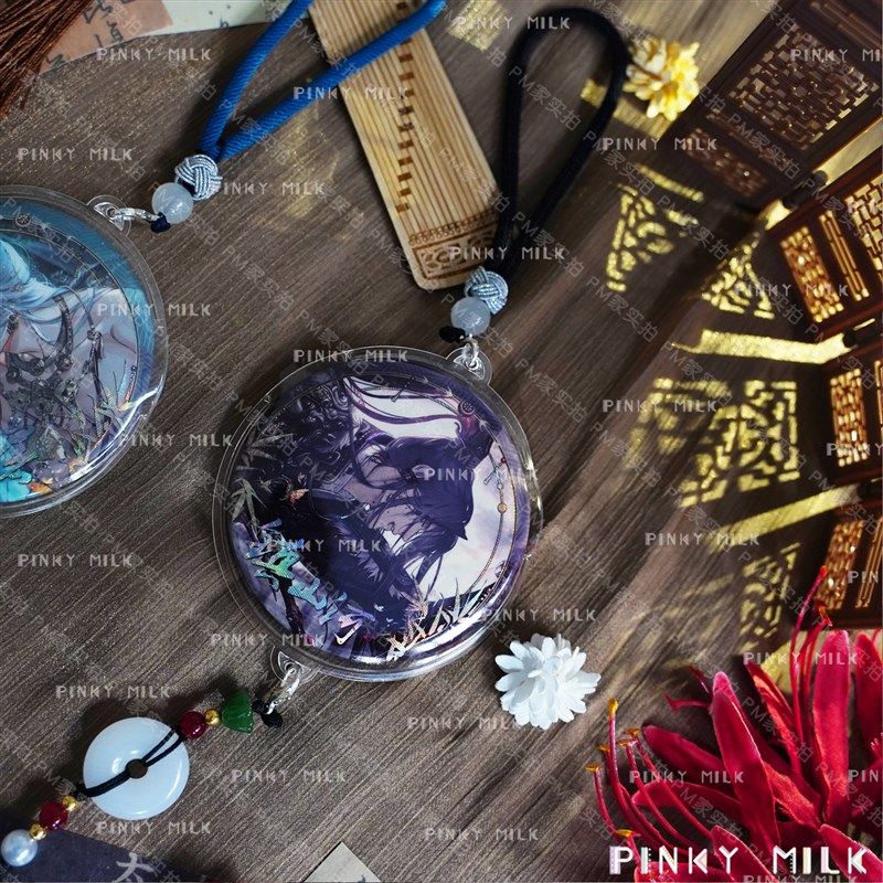 古风吧唧保护套挂件谷美展示diy材料环佩挂坠PVC收纳徽章装饰道具