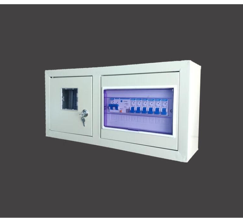 双门配电箱室内强电布线箱PZ40-1户12回路明装铁箱横向单相电表箱