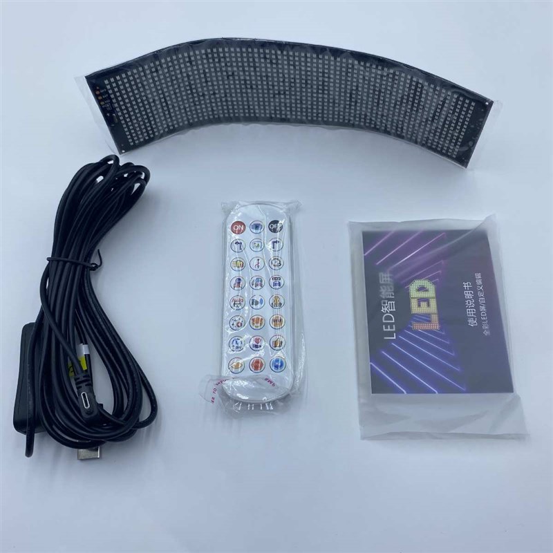 带灯屏声控diy车窗套装遥控声控带汽车软车用氛围12vapp编程 灯
