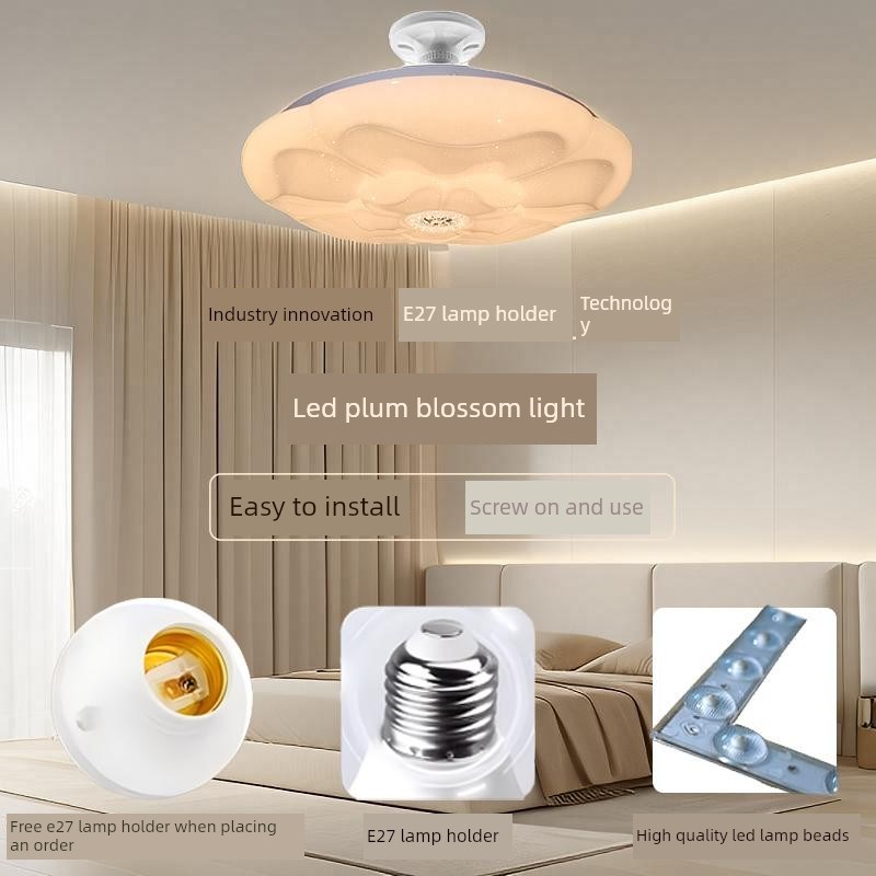 新型Led花瓣形创意流行飞碟灯卧室客厅书房灯E27螺纹口节能灯泡