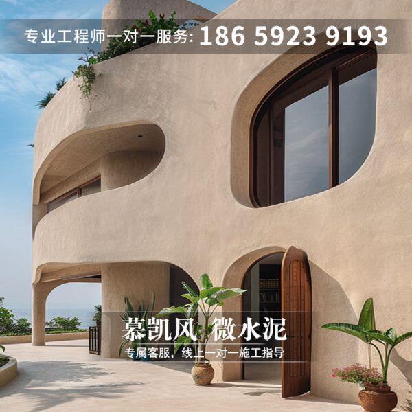 慕凯风侘寂风格微陶泥漆瓷砖改微水泥墙地一体别墅环保漆艺术涂料